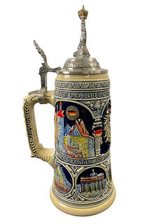 Bayern Bavaria Limited Edition Lidded Ceramic Beer Stein by King Made in Germany