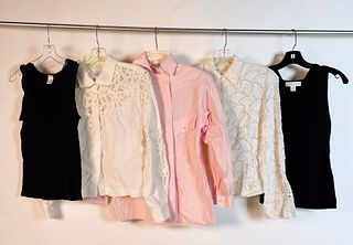 Set of 5 Blouses Mixed of Unbranded and Branded, Various Sizes