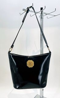 Black Leather Handbag Made in France by Yves Saint Laurent