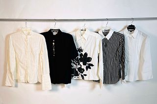 Set of 5 Women's Blouses, Various Sizes, Brands
