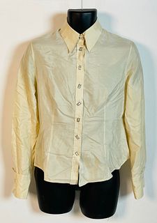Valentino Women's Button Up Blouse Size 46/12, Made in Italy