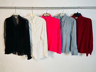 Set of 5 Women's Buttoned Shirts, Various Brands and Sizes
