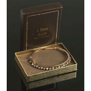 Pearl Diamond 14k Gold Bracelet