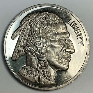 Buffalo Design Big Nickel 2 ozt .999 Silver