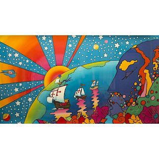Peter Max Serigraph, "Discovery 1492-1992"