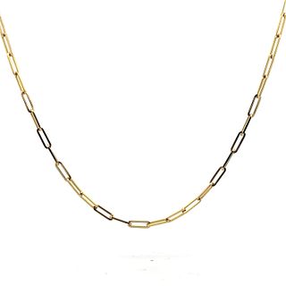 18k yellow Gold paper clip Chain