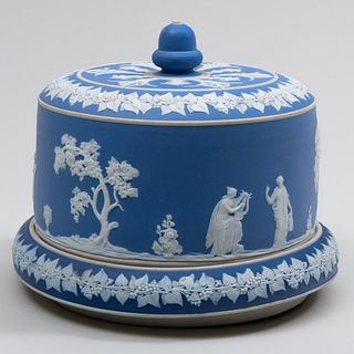 Lear Jasperware Cheese Dome and Stand