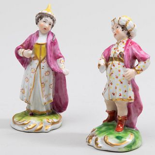 Pair of Derby Style Porcelain Figures