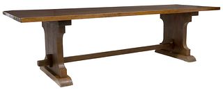 FRENCH PROVINCIAL FARMHOUSE TABLE, 106"L