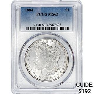 1884 Morgan Silver Dollar PCGS MS63