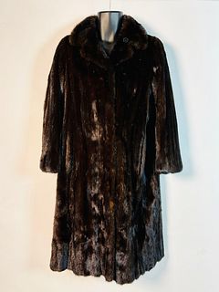 Vintage Full Length Vima Special Mink Coat with All Female Pelts, Made by Saga Furs in England