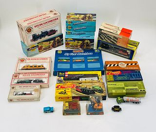 Model Train and Miniature Car Set, Bachmann, Athearn, Matchbox, and More