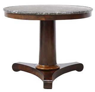 FRENCH EMPIRE STYLE MARBLE-TOP GUERIDON
