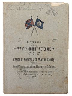 CIVIL WAR WARREN CO., SHENANDOAH VALLEY OF VIRGINIA CONFEDERATE VETERANS VOLUME