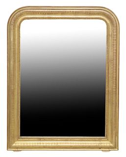 FRENCH LOUIS PHILIPPE PERIOD GILTWOOD MIRROR, 33.5" X 25"
