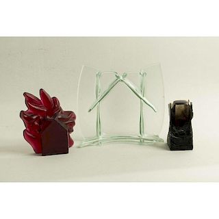 Three Art Glass Sculptures, Carol Lawton