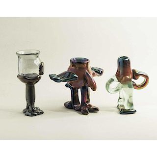 Three Art Glass Vessels, Carol Lawton