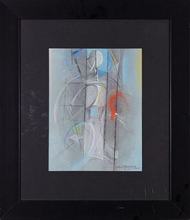 JOHN TUNNARD, Abstract Fluidity, gouache & pastel on paper