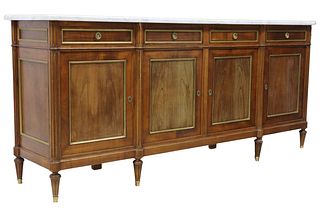 FRENCH LOUIS XVI STYLE MARBLE-TOP SIDEBOARD