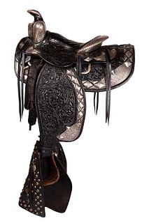 G.H. Schoellkopf Company (Dallas, TX) Silver Mounted Parade Saddle