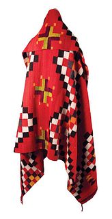 Transitional Serape Navajo Blanket, 7'2" x 5' 