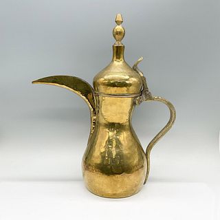 Vintage Middle Eastern Dallah Arabic Brass Coffee Pot