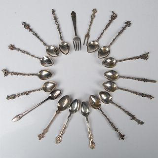 18pc Vintage Small Serving Pieces and Demitasse Spoons