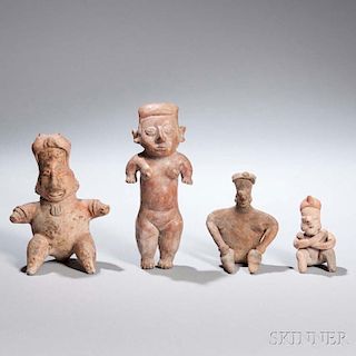 Four Western Mexican Pottery Figures
