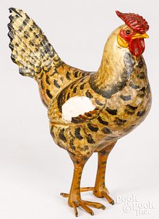John Reber carved and gessoed rooster