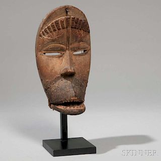 Dan Carved Wood Mask with Hinged Jaw