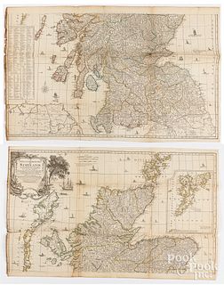 Two unframed early maps of Scotland