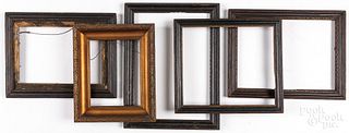 Group of five English frames