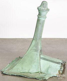Large copper architectural finial