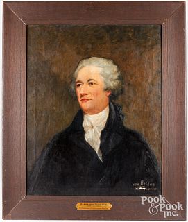 Oil on canvas portrait of Alexander Hamilton