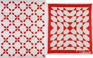 Two pieced quilts, mid 20th c.