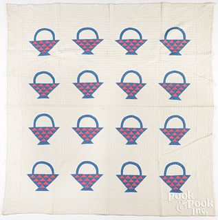 Basket patchwork quilt, early 20th c.