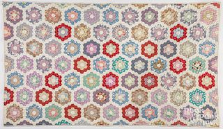 Grandmother's Flower Garden patchwork quilt