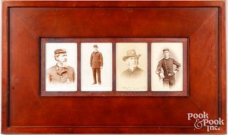 Four Civil War era CDVs, of men in uniform