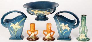 Six pieces Roseville art pottery, 20th c.