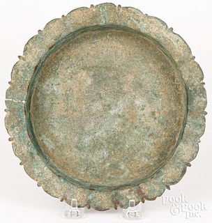 Asian bronze footed bowl