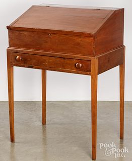 Pennsylvania pine desk on stand, 19th c.