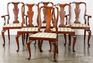 Six Henkel Harris Queen Anne style dining chairs