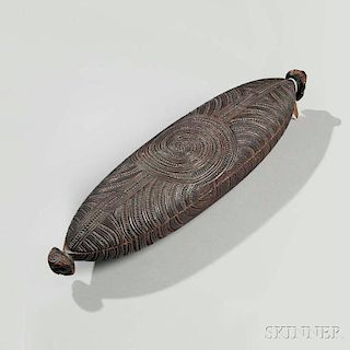 Maori Carved Wood Treasure Box