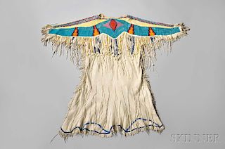 Nez Perce Beaded Hide Woman's Dress