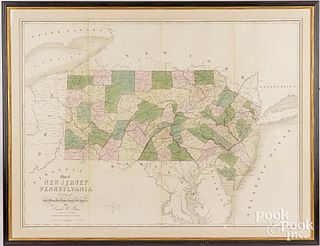 David Burr map of New Jersey and Pennsylvania, fra