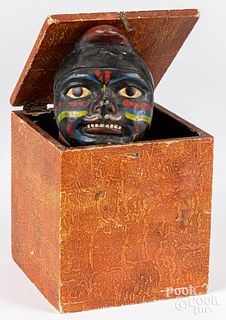 Black Americana jack-in-the-box, early 20th c., in