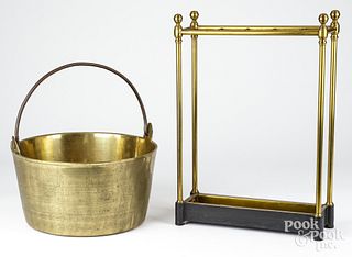 Brass bell metal bucket, 19th c.