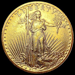 1908 $20 Gold Double Eagle CLOSELY UNCIRCULATED