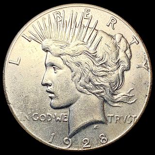 1928 Silver Peace Dollar CHOICE AU