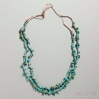 Santo Domingo Shell and Turquoise Necklace